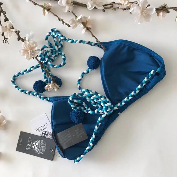 NEW Vince Camuto Braided Triangle Bikini Top Size Small NWT - Picture 6 of 7